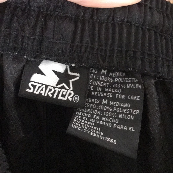 Vintage starter black 71 nylon elastic waist pants size medium - Picture 10 of 11